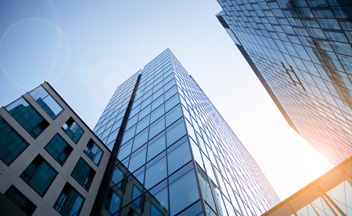 Glass building